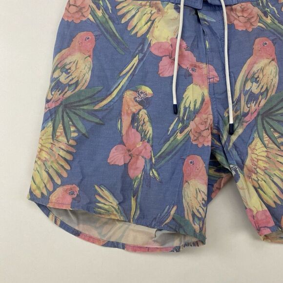 Chubbies Men’s Blue Multicolor Tropical Parrot Boardshorts Size 32 Stretch - Picture 4 of 7